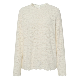 朱珠代言伊芙丽磨毛蕾丝套头内搭神器打底领口花边衬衫2025冬新款