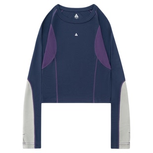 BENPANDA x BUPAIDUI运动速干明线拼接长袖T恤打底衫女2025秋新款