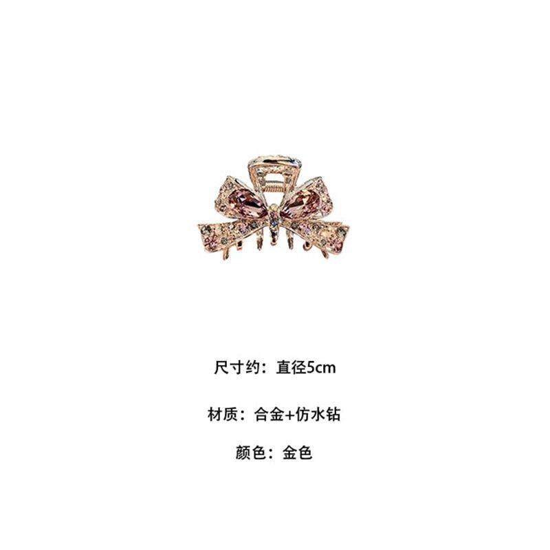水钻蝴蝶结小抓夹女士短发半扎发顶夹小巧精致头饰