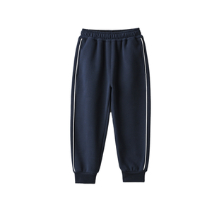 加绒收口校服裤 儿童运动长裤男女童学生卫裤 180码中大童 冬款童