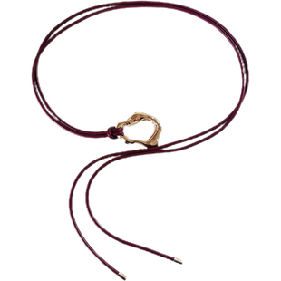 简约时尚皮绳腰带女士高级感腰绳装饰毛衣羽绒服大衣束腰腰链腰封