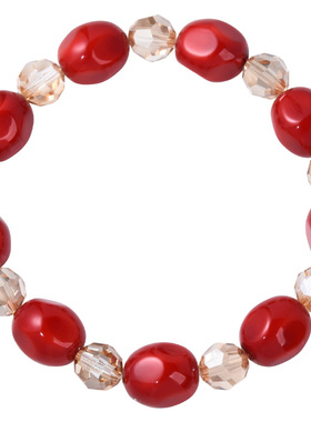 晶柜红色手链女转运手串