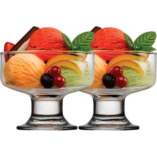 帕莎帕琦玻璃酸奶杯高脚甜品杯ins进口冰淇淋冰球杯布丁碗早餐杯