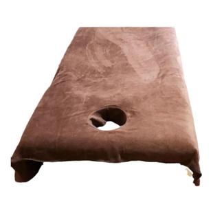 美容院带洞铺床巾浴巾按摩理疗馆推拿美体汗蒸足浴专用开孔大毛巾