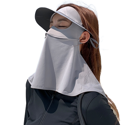防晒面罩帽子一体护颈口罩