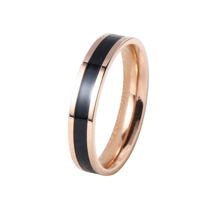 轻奢时尚玫瑰金钛钢尾戒陶瓷戒指
