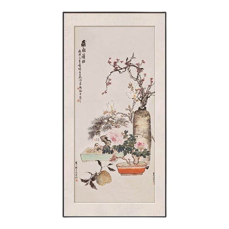 桂花挂画2026年新款玄关画新中式花卉装饰画高级感入户正对门壁画