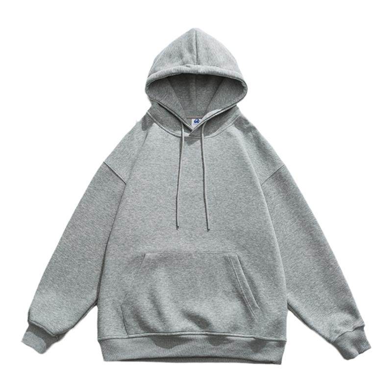 秋冬重磅纯色卫衣宽松情侣套头衫