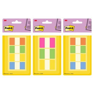 美国3M索引标签贴加厚便利贴post-it学生用透明分类指示贴不宜留胶可反复粘贴目录备注书签贴荧光n次贴