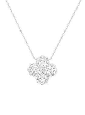 大牌感~超闪~幸运四叶草纯银项链