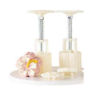 50g樱花朵绿豆糕冰皮月饼模具手压茶点心广式甜品烘焙模具