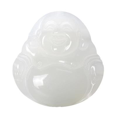 女款挂件玉友羊脂玉弥勒佛吊坠