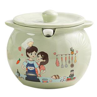 奶油风双耳猪油罐家用带过滤网陶瓷耐高温储油罐罐子厨房油罐油壶