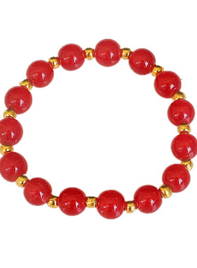 镀k金珠手串手链弹力女款手饰