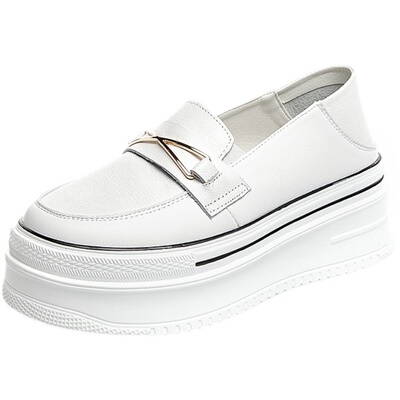 厚底新款休闲风两穿懒人小白鞋