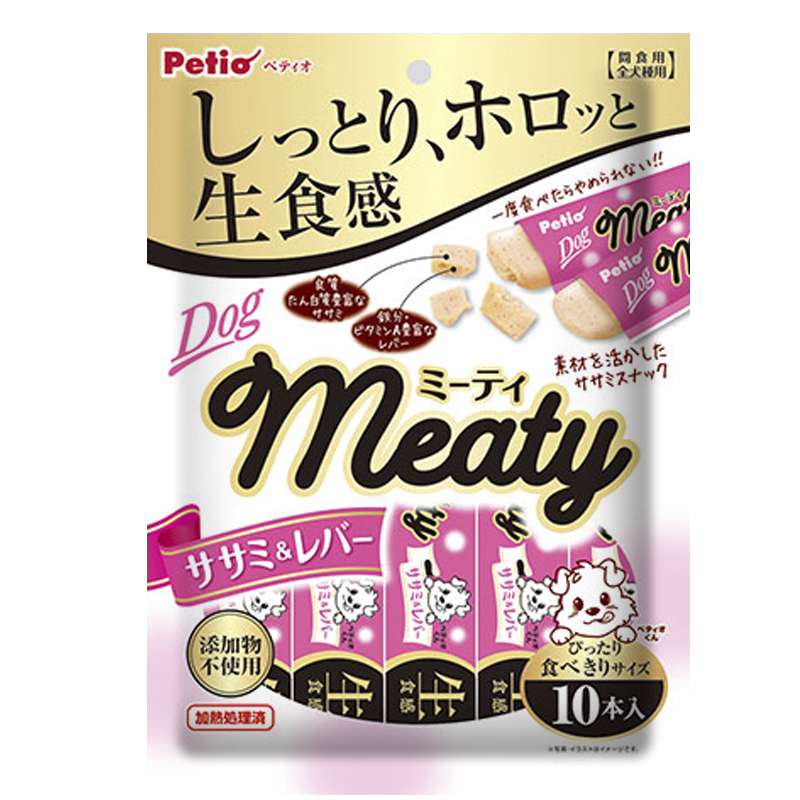 Petio派地奥狗零食鸡肉鸡肝慕斯肉条幼犬老年犬湿粮营养零食