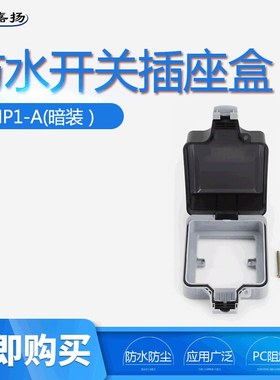厂家供应IP66户外防水开关盒暗排86插座暴雨插防防水装房车型