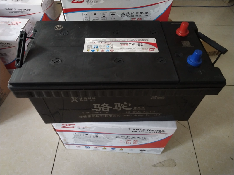 hộp đựng đồ sửa chữa Pin lạc đà 12v100ah xe không cần bảo trì 6-QWLZ-120 pin 105ah135 xe tải chở khách máy móc nông nghiệp máy biến áp abb