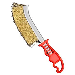 钢丝刀刷不锈钢镀铜丝刀刷除锈抛光缝隙清理刷头烧烤铁刷子清洁刷