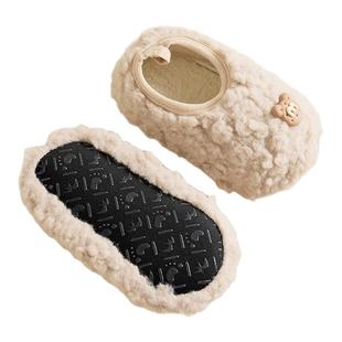 爬爬垫鞋套秋冬季加绒加厚地板袜成人室内居家防滑软底袜套地板鞋