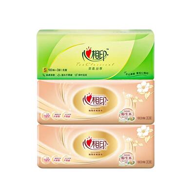 心相印抽纸纸巾3包家用卫生手纸丝享花语S码实惠装餐巾纸面巾纸抽