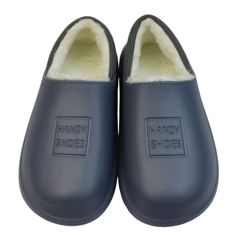 外穿防水棉拖鞋男士冬季包跟厚底居家室内保暖情侣家用棉鞋女冬天