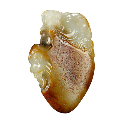 和田玉貔貅手把件男款