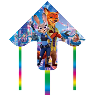 疯狂动物城风筝儿童手持微风易飞钓鱼竿动态迷你2026年新款小号争