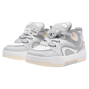 特步萌仔鞋|女鞋板鞋2025春季新款百搭舒适厚底增高女鞋休闲鞋子