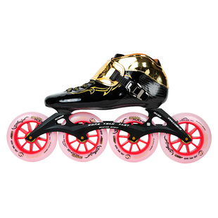 滑启冲击波赛级速滑鞋全碳纤速度轮滑鞋直排旱冰鞋男女陶瓷轴承