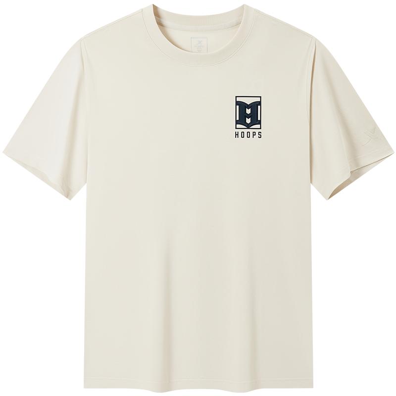 特步篮球T恤男士官方新款夏季圆领运动服宽松短袖975329010398