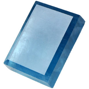 巴西海蓝宝石平安无事牌蓝色水晶男女方牌子吊坠补五行水项链天然