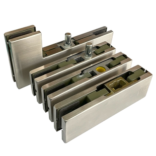 皇冠正品玻璃门夹无框门通用一字上下小门夹曲夹7字夹地弹簧全玻