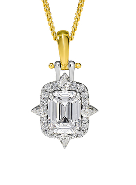 超闪老钱风十字架星芒钻石项链