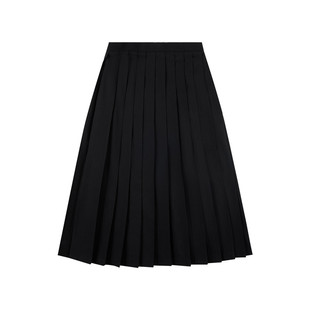 jk制服百褶裙正版半身裙短中长款春夏秋基础款黑色纯色高腰短裙子