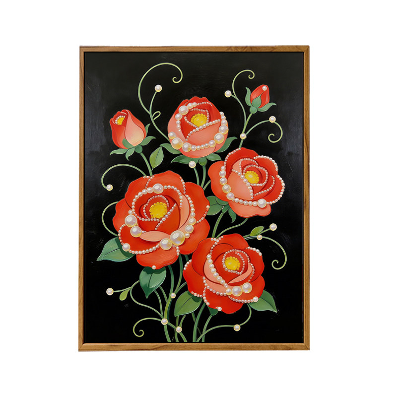 玫瑰花卉珍珠画DIY材料包手工