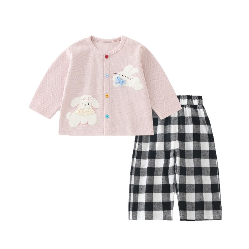 【撤柜专区】品牌专柜 韩系童装一岁女宝宝衣服儿童衣服女童套装