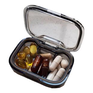 日式食品级精致小药盒一日三餐药盒迷你便携式分装随身三格维生素