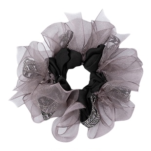 铂瑞珥新款蝴蝶结飘带大肠发圈女慵懒气质麦穗丸子头发绳百搭头饰