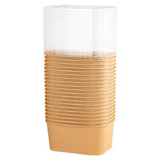 特美居食品环保餐盒牛皮纸盒春游野餐用品一次性打包盒家用级饭盒