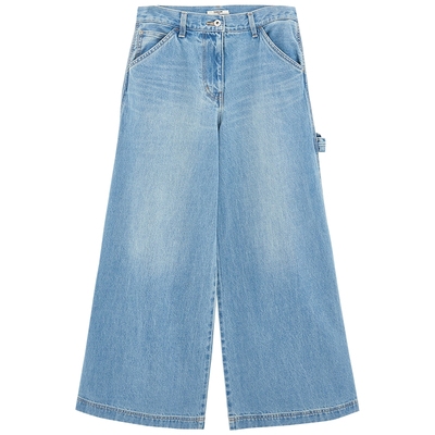 SLY低腰工装阔腿牛仔裤