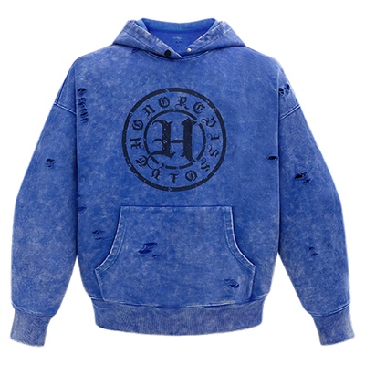 100%棉水洗做旧套装圆领卫衣