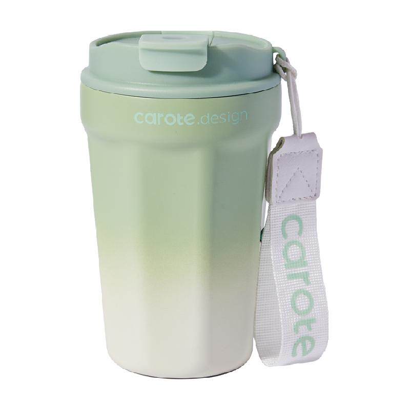 卡罗特保温杯陶瓷覆层内胆咖啡杯便携随行吸管水杯女不锈钢杯子