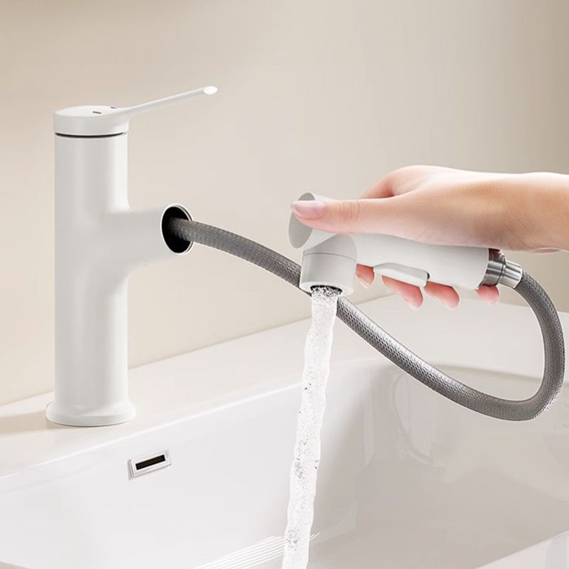 黄铜体面盆抽拉式龙头洗漱口台盆冷热水浴室卫生间洗手盆水龙头