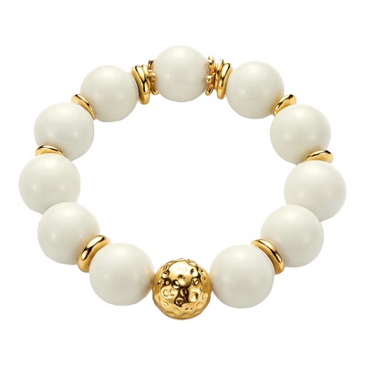 弥望雾青色和田镀18K金手链