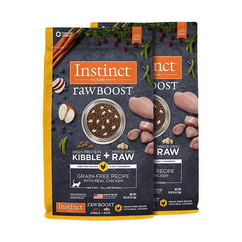 【自营】Instinct天然百利冻干鸡肉全猫粮10磅*2包高蛋白 利白实拍商品图