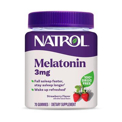 美国Natrol褪黑素睡眠软糖3mg70