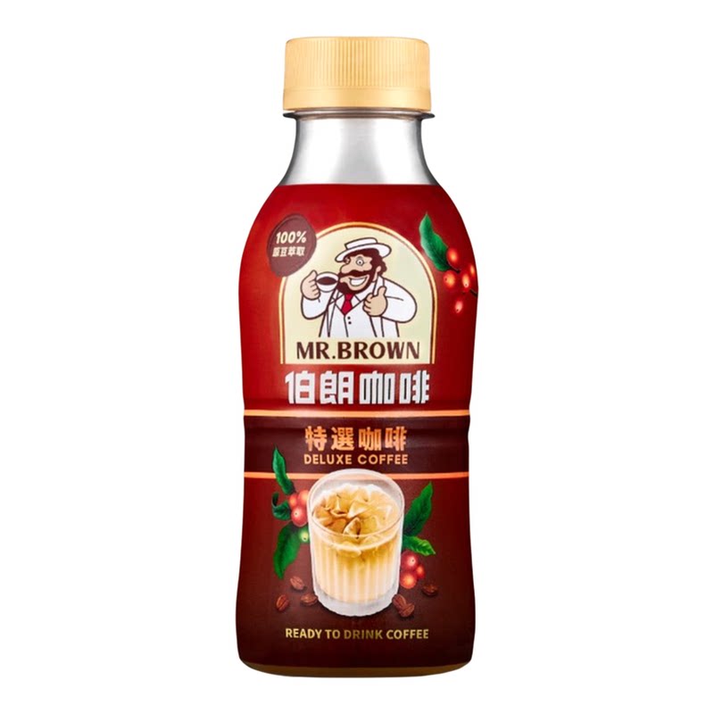 Mr. Brown Coffee 伯朗先生咖啡豪华瓶装咖啡4x330ml特选原豆萃取
