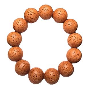 2.0大核桃核手串正圆光珠纯手工打磨高抛沉水高密精选山桃核文玩