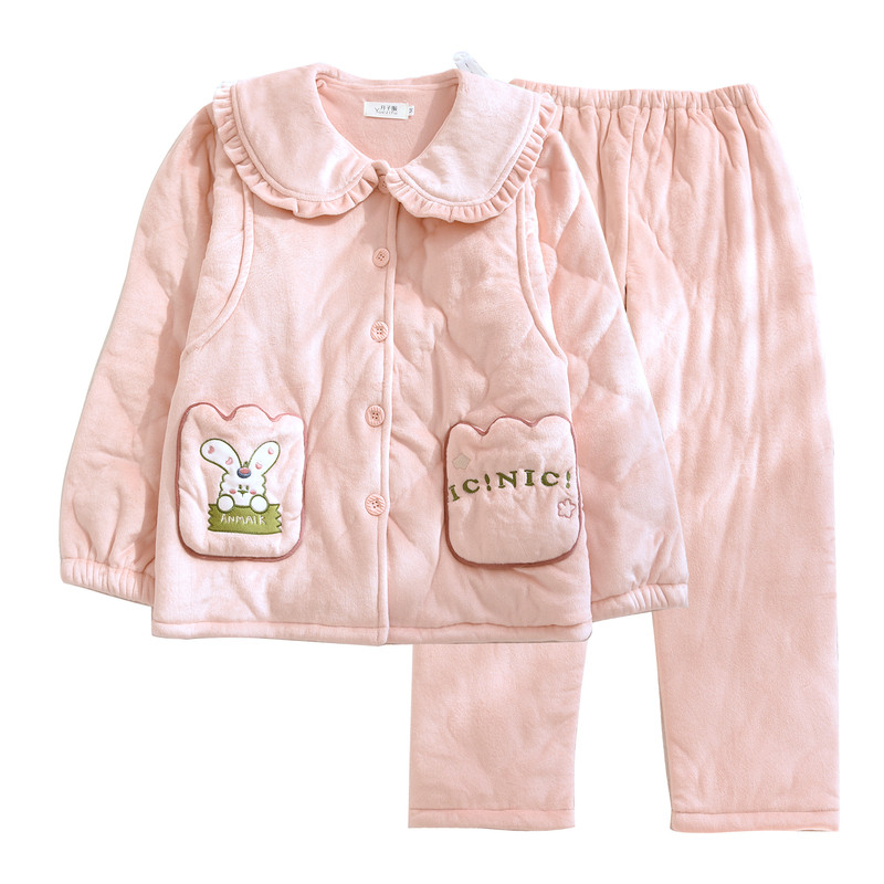 月子服孕妇冬季加厚保暖婴儿绒棉袄哺乳睡衣产妇御寒喂奶家居服
